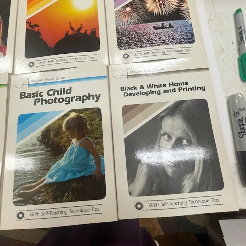 Vtg Modern Photo Guide Book Lot 9 Minolta 1980s Film Darkroom Camera Tutorials